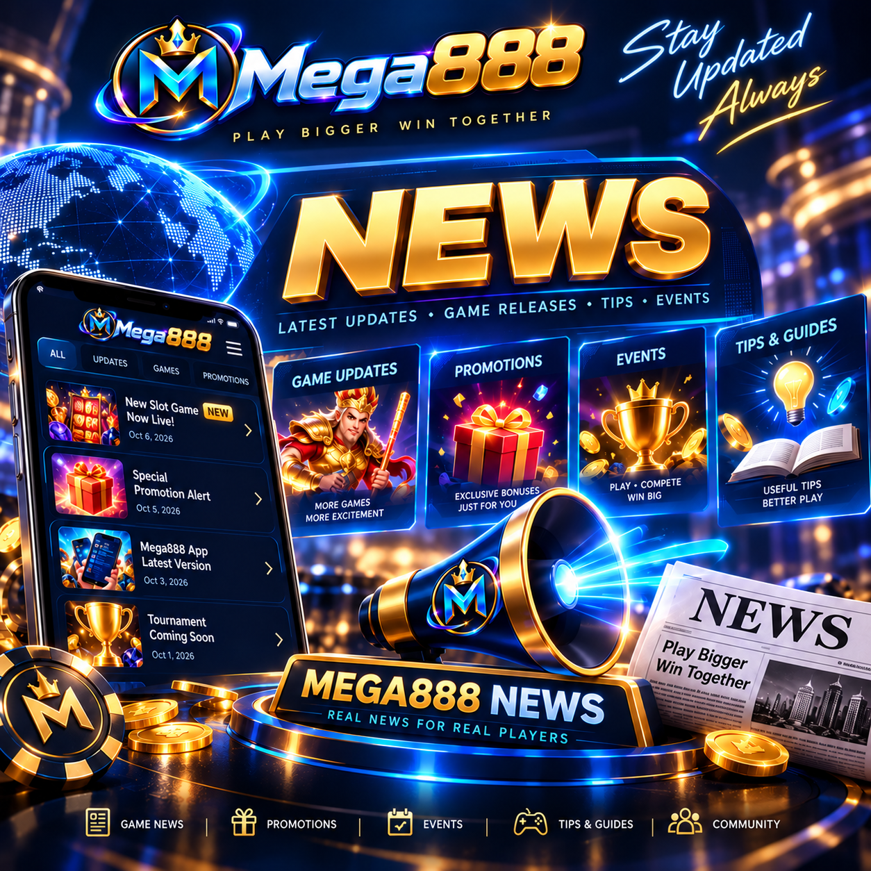 Pratonton aplikasi dan permainan Mega888